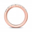 FlyerFit® 18K Pink Gold Micropave Cutdown Wedding Band