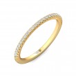 FlyerFit® 14K Yellow Gold Micropave Cutdown Wedding Band