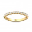 FlyerFit® 14K Yellow Gold Micropave Cutdown Wedding Band