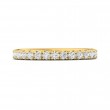 FlyerFit® 18K Yellow Gold Micropave Cutdown Wedding Band