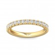 FlyerFit® 18K Yellow Gold Micropave Cutdown Wedding Band