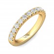 FlyerFit® 14K Yellow Gold Micropave Cutdown Wedding Band