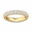 FlyerFit® 14K Yellow Gold Micropave Cutdown Wedding Band