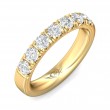 FlyerFit® 14K Yellow Gold Micropave Cutdown Wedding Band