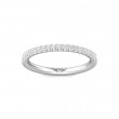 FlyerFit® 18K White Gold Micropave Cut Down Wedding Band