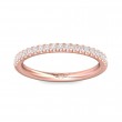 FlyerFit® 18K Pink Gold Micropave Cutdown Wedding Band