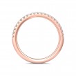 FlyerFit® 18K Pink Gold Micropave Cutdown Wedding Band