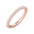 FlyerFit® 18K Pink Gold Micropave Cutdown Wedding Band