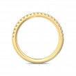 FlyerFit® 14K Yellow Gold Micropave Cutdown Wedding Band