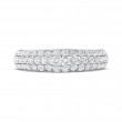 FlyerFit® 18K White Gold Micropave Wedding Band