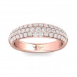 FlyerFit® 18K Pink Gold Micropave Wedding Band