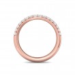 FlyerFit® 18K Pink Gold Micropave Wedding Band