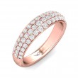 FlyerFit® 18K Pink Gold Micropave Wedding Band