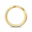 FlyerFit® 14K Yellow Gold Micropave Cutdown Wedding Band