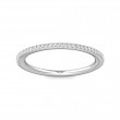 FlyerFit® 14K White Gold Micropave Cutdown Wedding Band