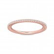 FlyerFit® 18K Pink Gold Micropave Cutdown Wedding Band