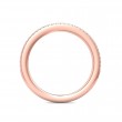 FlyerFit® 18K Pink Gold Micropave Cutdown Wedding Band