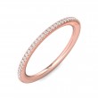 FlyerFit® 18K Pink Gold Micropave Cutdown Wedding Band