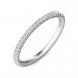 FlyerFit® 18K White Gold Micropave Cutdown Wedding Band