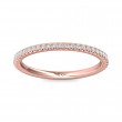 FlyerFit® 14K Pink Gold Micropave Cutdown Wedding Band