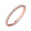 FlyerFit® 14K Pink Gold Micropave Cutdown Wedding Band