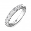 FlyerFit® Platinum Micropave Cutdown Wedding Band