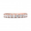 FlyerFit® 18K Pink Gold Micropave Cutdown Wedding Band