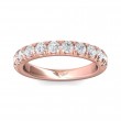 FlyerFit® 18K Pink Gold Micropave Cutdown Wedding Band