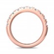 FlyerFit® 18K Pink Gold Micropave Cutdown Wedding Band