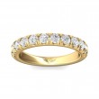 FlyerFit® 18K Yellow Gold Micropave Cutdown Wedding Band