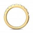 FlyerFit® 18K Yellow Gold Micropave Cutdown Wedding Band