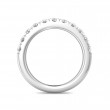 FlyerFit® 18K White Gold Micropave Cutdown Wedding Band