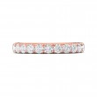 FlyerFit® 18K Pink Gold Micropave Cutdown Wedding Band