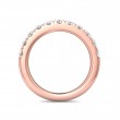 FlyerFit® 18K Pink Gold Micropave Cutdown Wedding Band