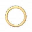 FlyerFit® 18K Yellow Gold Micropave Cutdown Wedding Band