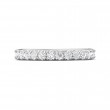 FlyerFit® 14K White Gold Micropave Cutdown Wedding Band