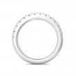 FlyerFit® 14K White Gold Micropave Cutdown Wedding Band