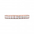 FlyerFit® 18K Pink Gold Micropave Cutdown Wedding Band