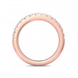 FlyerFit® 18K Pink Gold Micropave Cutdown Wedding Band