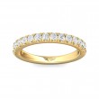 FlyerFit® 18K Yellow Gold Micropave Cutdown Wedding Band