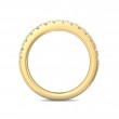 FlyerFit® 18K Yellow Gold Micropave Cutdown Wedding Band