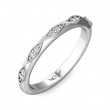 FlyerFit® Platinum Micropave Bead Set Wedding Band