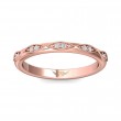 FlyerFit® 14K Pink Gold Micropave Bead Set Wedding Band