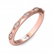 FlyerFit® 14K Pink Gold Micropave Bead Set Wedding Band