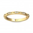 FlyerFit® 18K Yellow Gold Micropave Bead Set Wedding Band