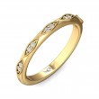 FlyerFit® 18K Yellow Gold Micropave Bead Set Wedding Band