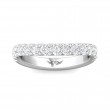 FlyerFit® 14K White Gold Micropave Cutdown Wedding Band