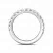 FlyerFit® 14K White Gold Micropave Cutdown Wedding Band