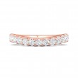 FlyerFit® 14K Pink Gold Micropave Cutdown Wedding Band