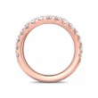 FlyerFit® 14K Pink Gold Micropave Cutdown Wedding Band